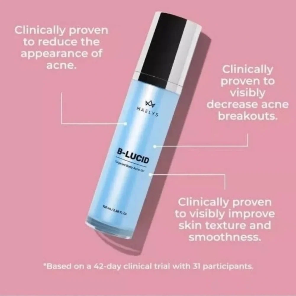 MAELYS B-Lucid Targeted Body Acne Gel 3.38oz NIB Sealed $49 NIB Sealed